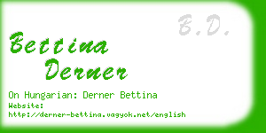 bettina derner business card